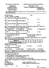 Đề kiểm tra học kỳ I môn Hóa học Lớp 10 - Mã đề 312 - Năm học 2018-2019 - Sở giáo dục và đào tạo Quảng Nam
